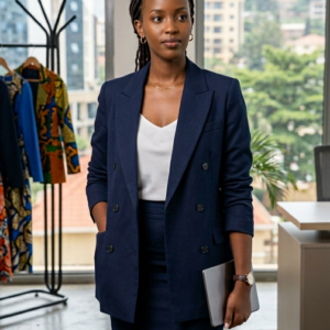 Midnight Muse Double-Breasted Blazer